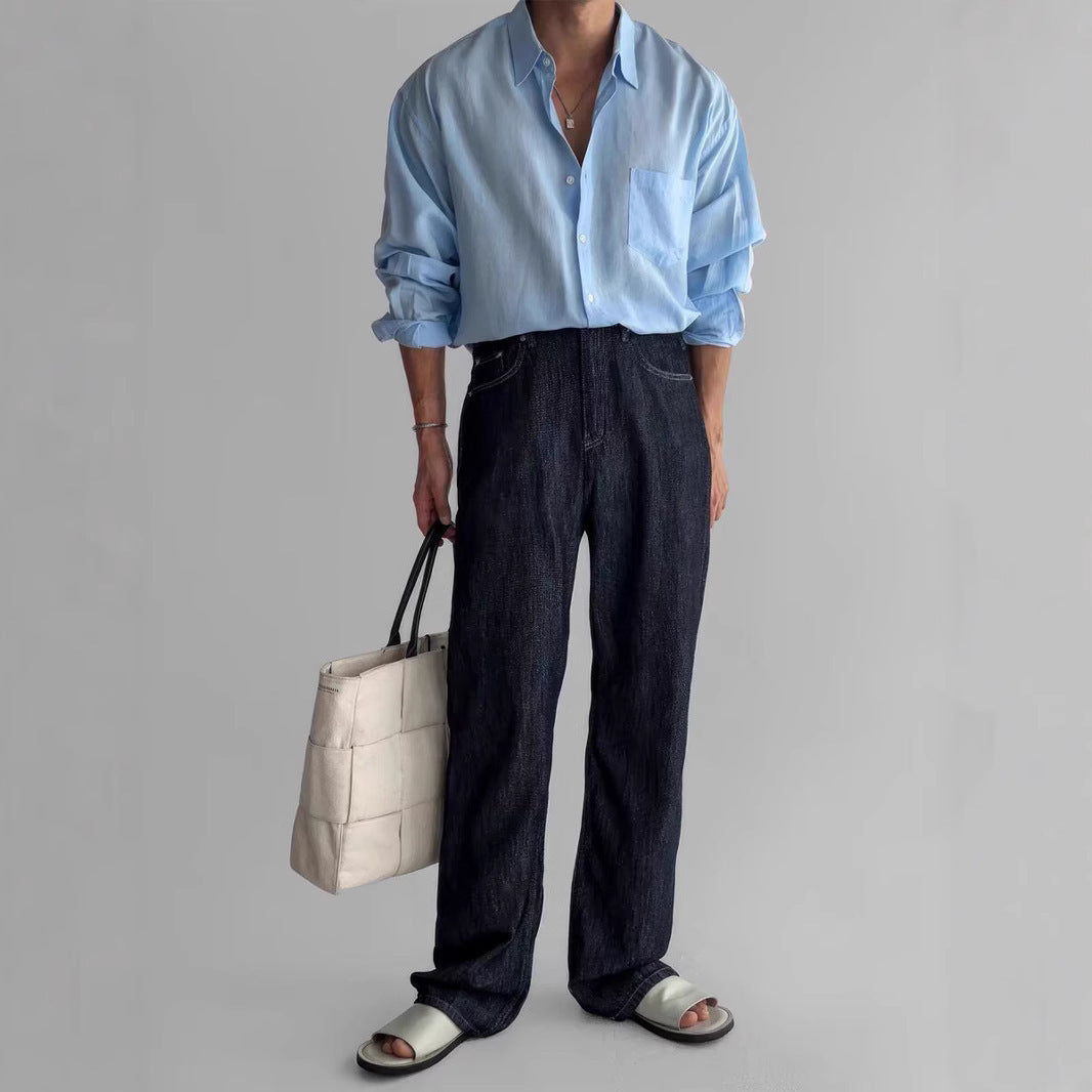 Pocket Design Work Clothes Shirt Coat