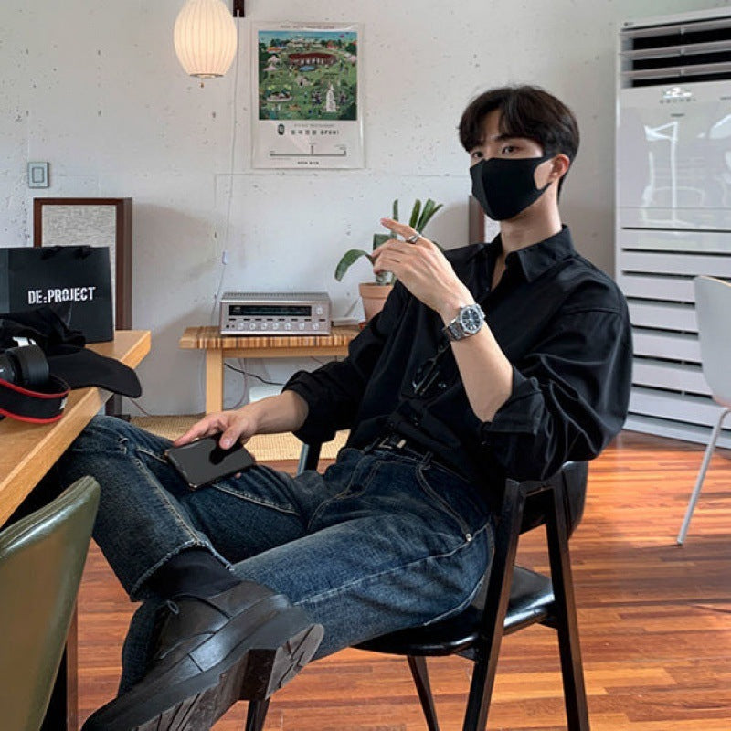 Shirt Long Sleeve Men Autumn Light Ripe Wind Casual