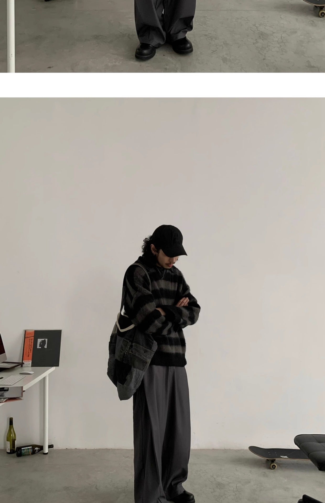 Japanese-style Retro Design Profile Wide Leg Men's Spring And Summer New Straight Loose Trousers