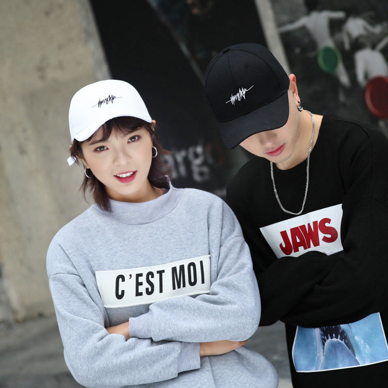 Korean Style Embroidered Letter Baseball Cap