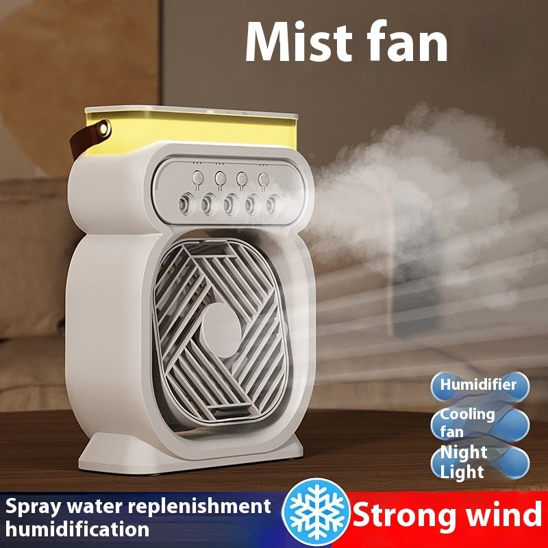 [HOME] 3 In 1 Portable Air Conditioner Evaporative Air Cooler LED Night Lights 3 Speeds Humidifier Fan For Home Office