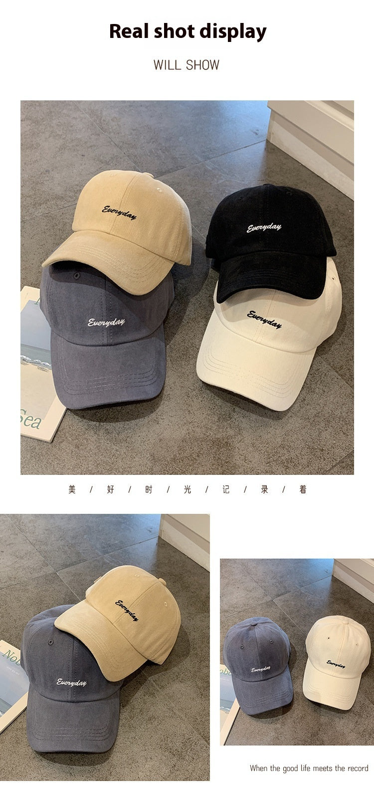 Outdoor Leisure All-match Letters Face-showing Small Peak Cap Hat