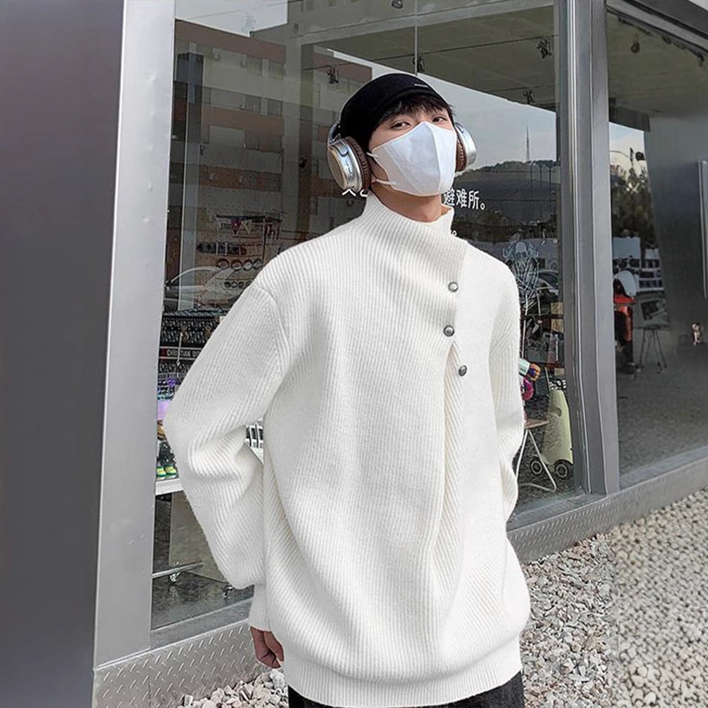 Idle Style Diagonal Sweater Jacket