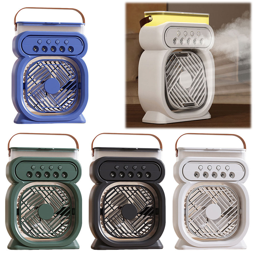 [HOME] 3 In 1 Portable Air Conditioner Evaporative Air Cooler LED Night Lights 3 Speeds Humidifier Fan For Home Office