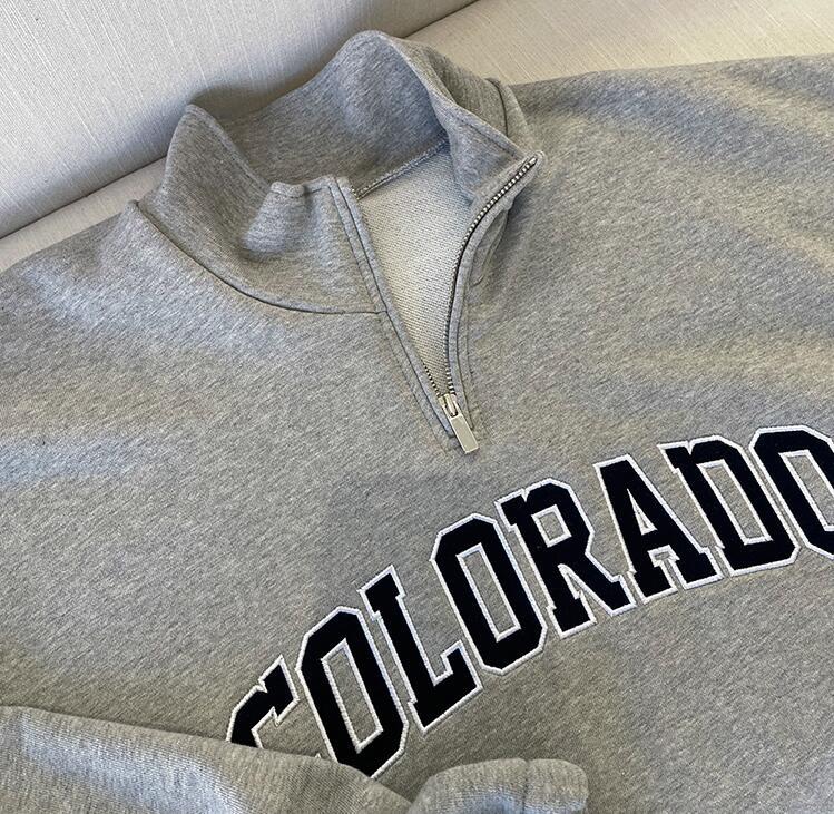 Men's Half Letter Print Coat Turtleneck Sweater Loose Bottoming Shirt