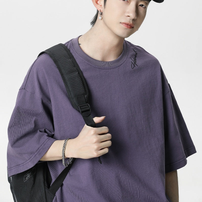 Three-dimensional Patchwork Short-sleeved T-shirt Men's Summer New Loose