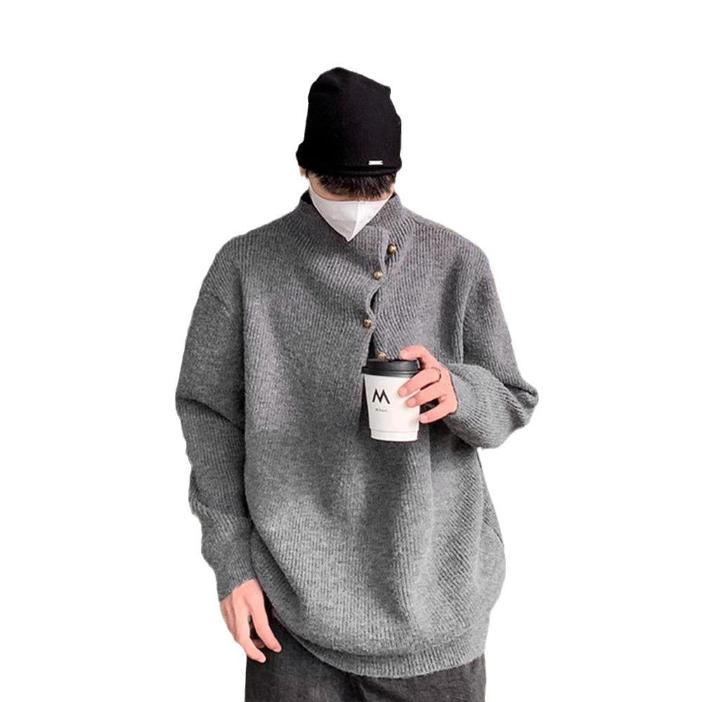 Idle Style Diagonal Sweater Jacket