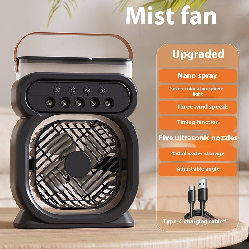 [HOME] 3 In 1 Portable Air Conditioner Evaporative Air Cooler LED Night Lights 3 Speeds Humidifier Fan For Home Office