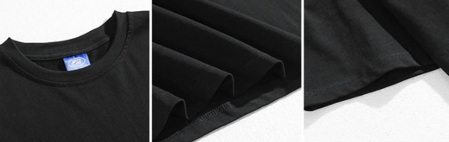 Men's Smiling Face Graffiti Printing Loose-fitting Pure Cotton T-shirt