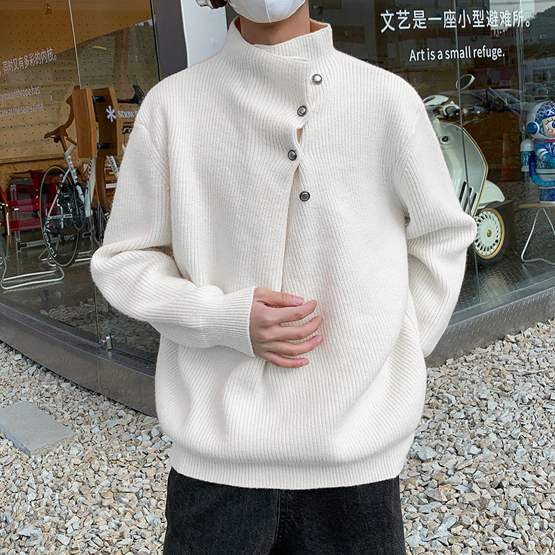 Idle Style Diagonal Sweater Jacket
