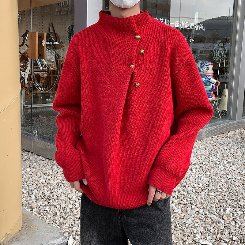 Idle Style Diagonal Sweater Jacket