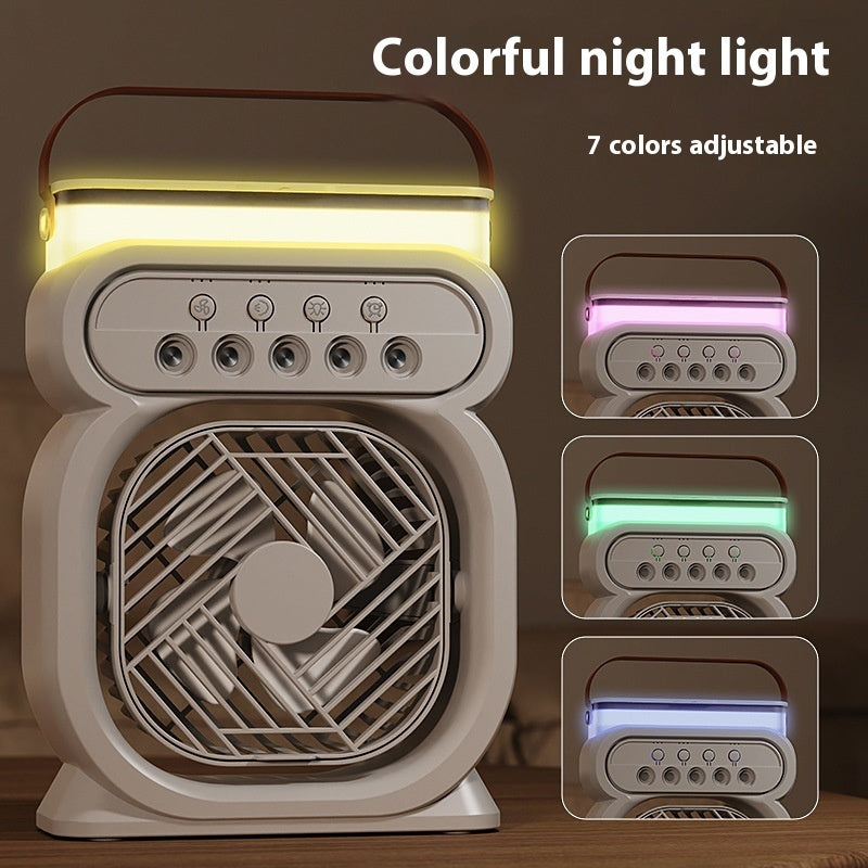 [HOME] 3 In 1 Portable Air Conditioner Evaporative Air Cooler LED Night Lights 3 Speeds Humidifier Fan For Home Office