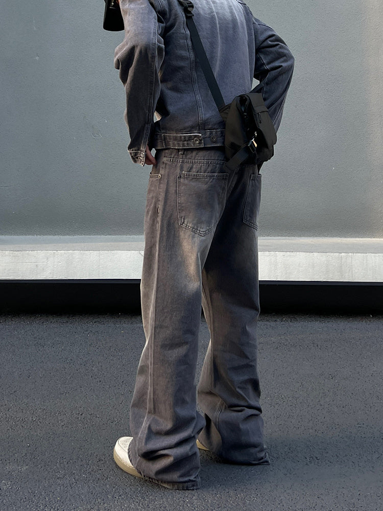 Men's Denim Pants Loose Straight Slim Fit