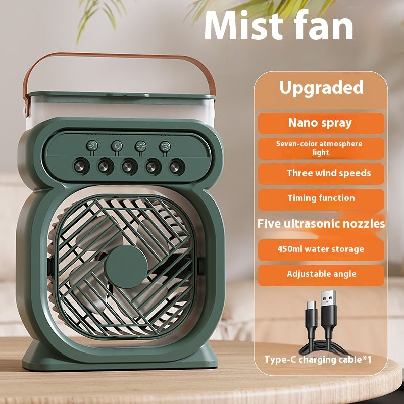 [HOME] 3 In 1 Portable Air Conditioner Evaporative Air Cooler LED Night Lights 3 Speeds Humidifier Fan For Home Office