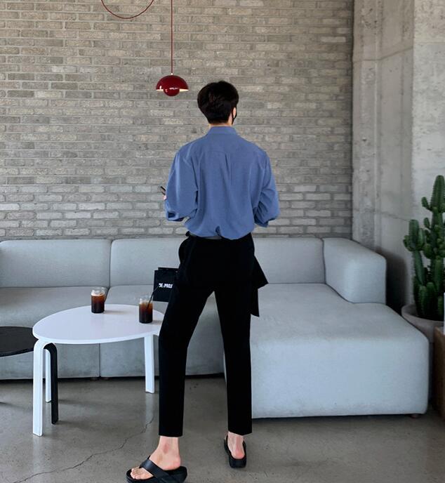 Men's Lapel Autumn Loose Casual Long Sleeves Shirt